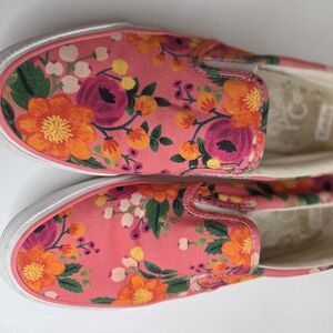 Keds Pink Floral Canvas Sneakers